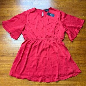 Teal Brand Red Mini Dress 2X